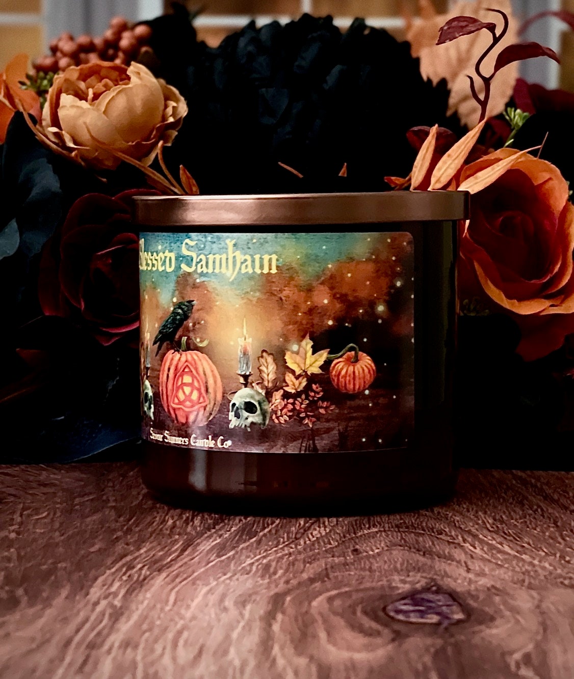 Blessed Samhain 3 Wick Candle