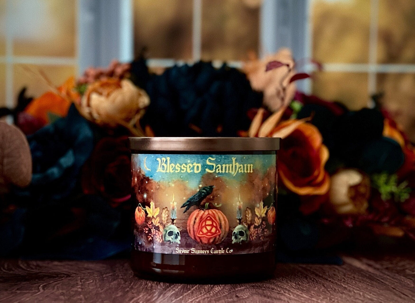 Blessed Samhain 3 Wick Candle