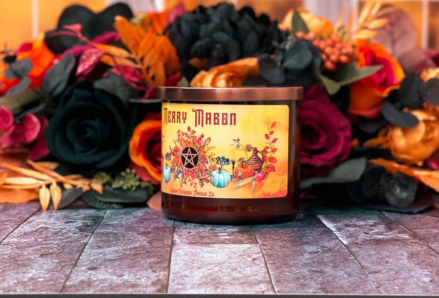 Merry Mabon 3 Wick Candle
