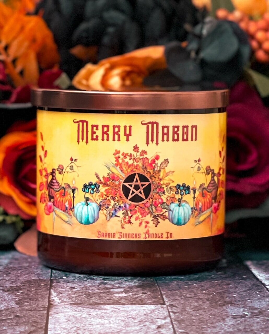 Merry Mabon 3 Wick Candle