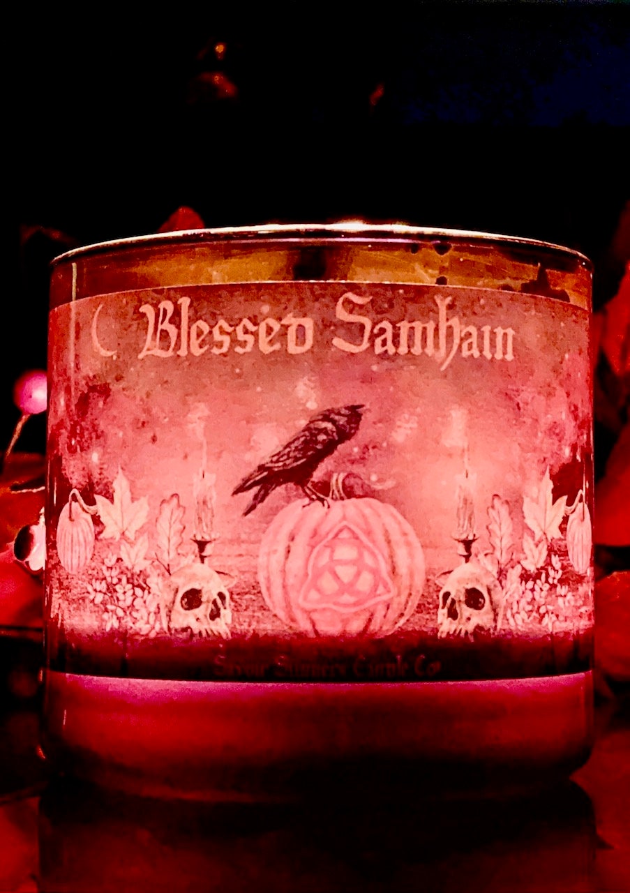 Blessed Samhain 3 Wick Candle