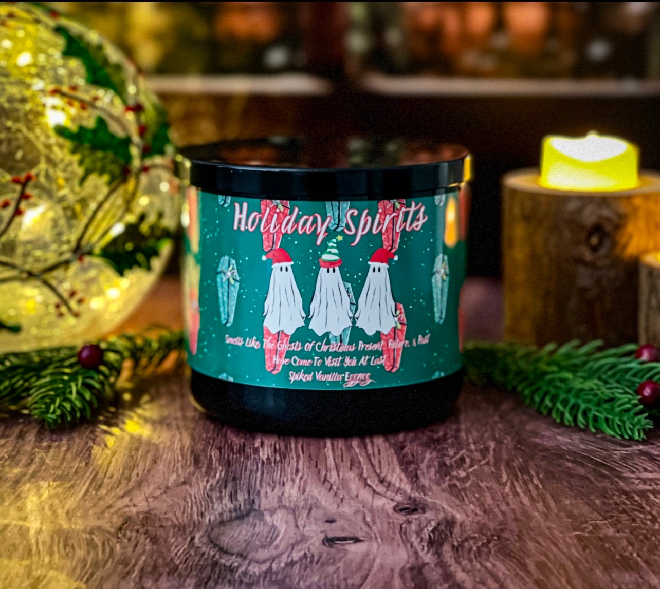 Holiday Spirits 3 Wick Candle