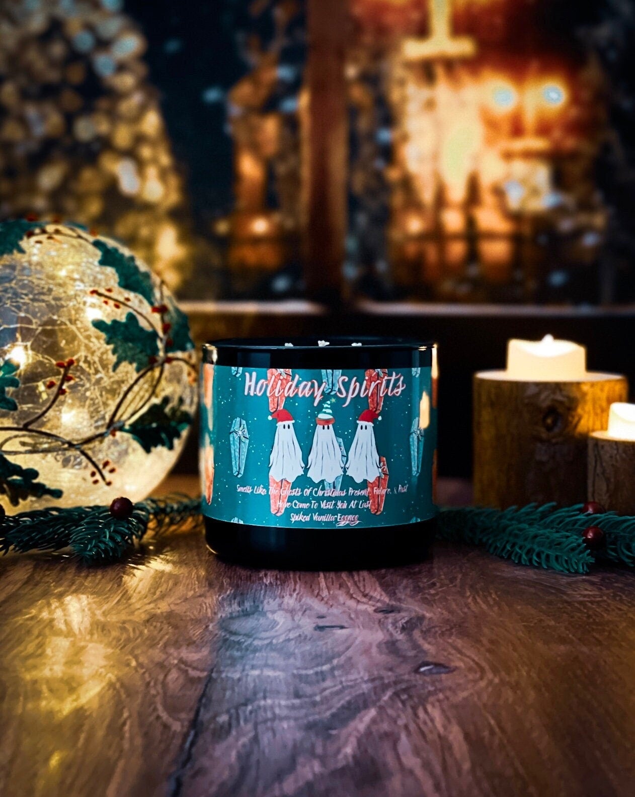 Holiday Spirits 3 Wick Candle