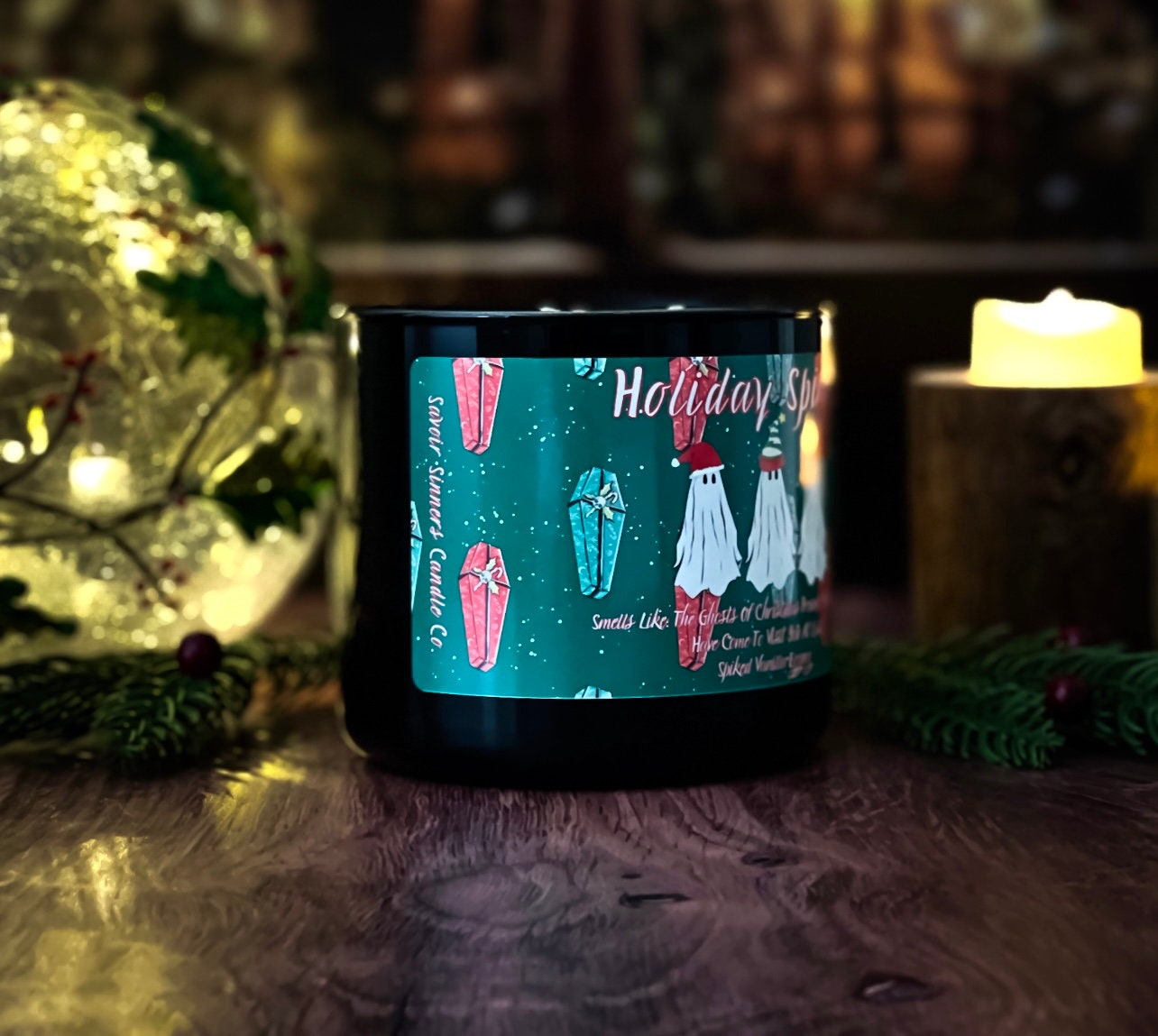 Holiday Spirits 3 Wick Candle