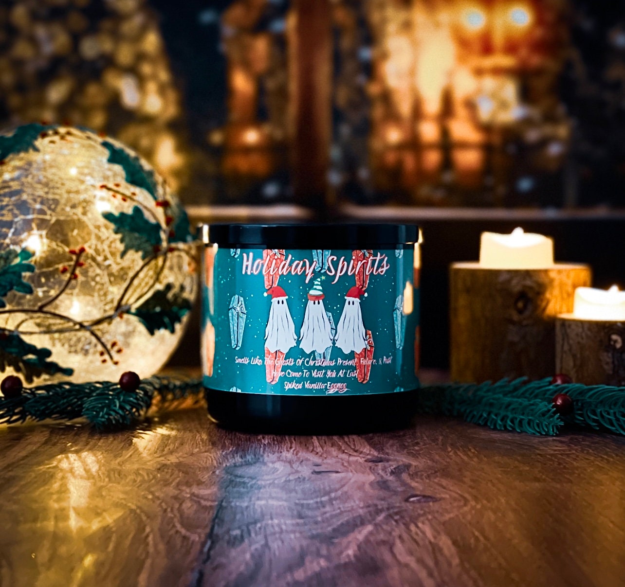 Holiday Spirits 3 Wick Candle