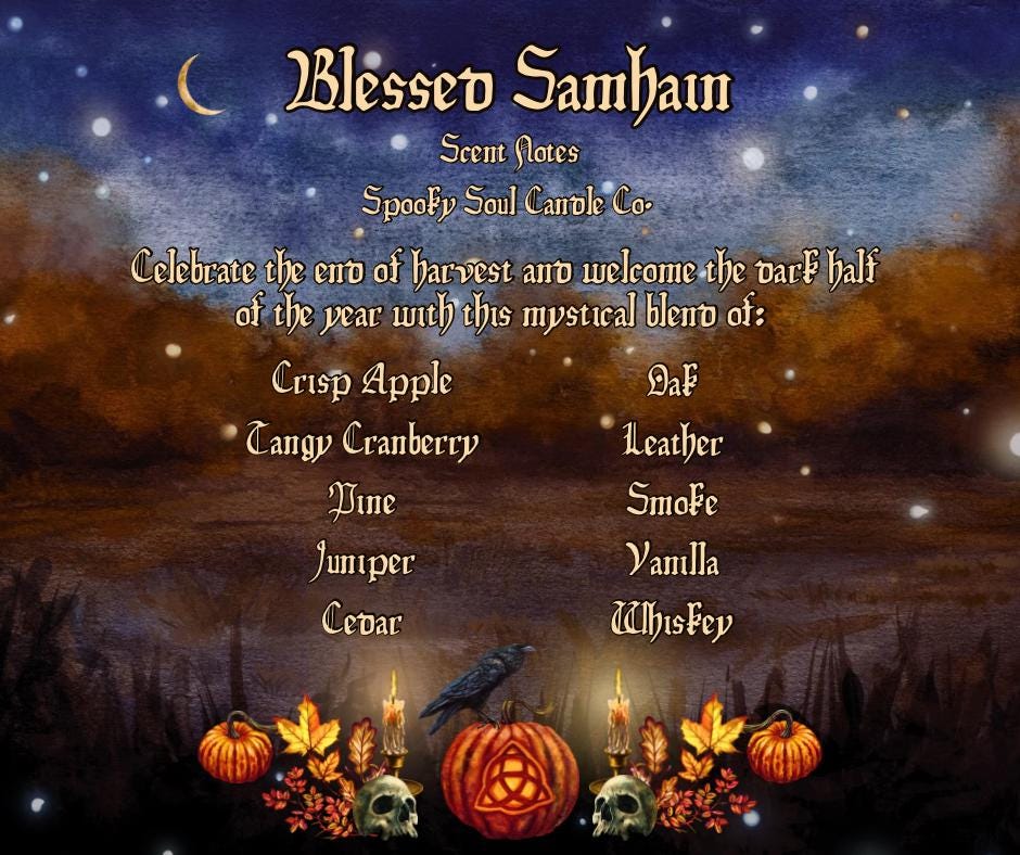 Blessed Samhain 3 Wick Candle